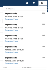 Export Notifications