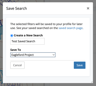 Save Search to Project