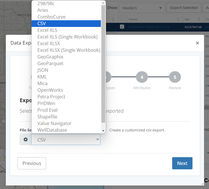 How do I save my export configuration as a template?