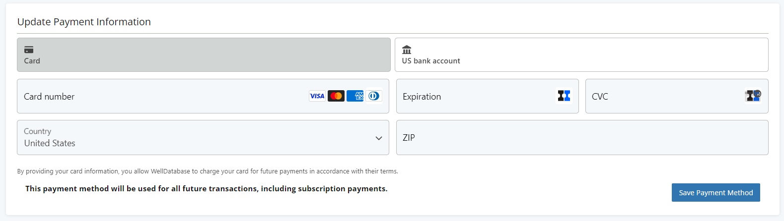 How do I update my payment information?